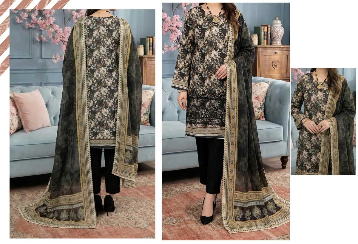 Gul e Daman Doria Lawn - Design 01