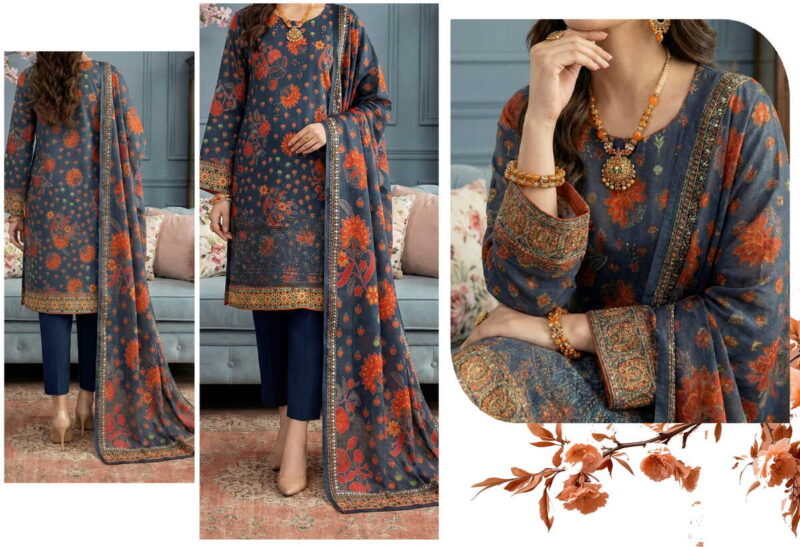 Gul e Daman Doria Lawn - Design 06