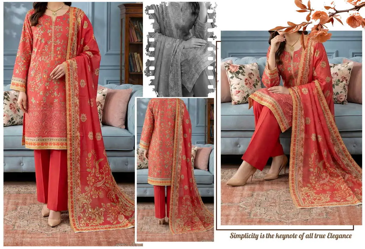 Gul e Daman Doria Lawn - Design 07