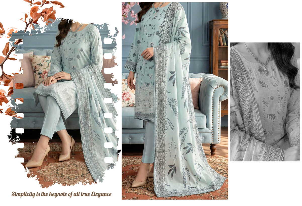 Gul e Daman Doria Lawn - Design 08