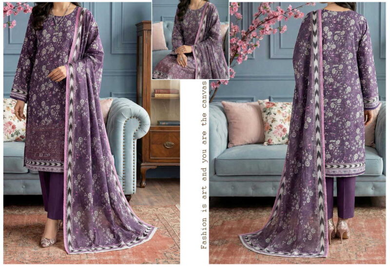 Gul e Daman Doria Lawn - Design 09