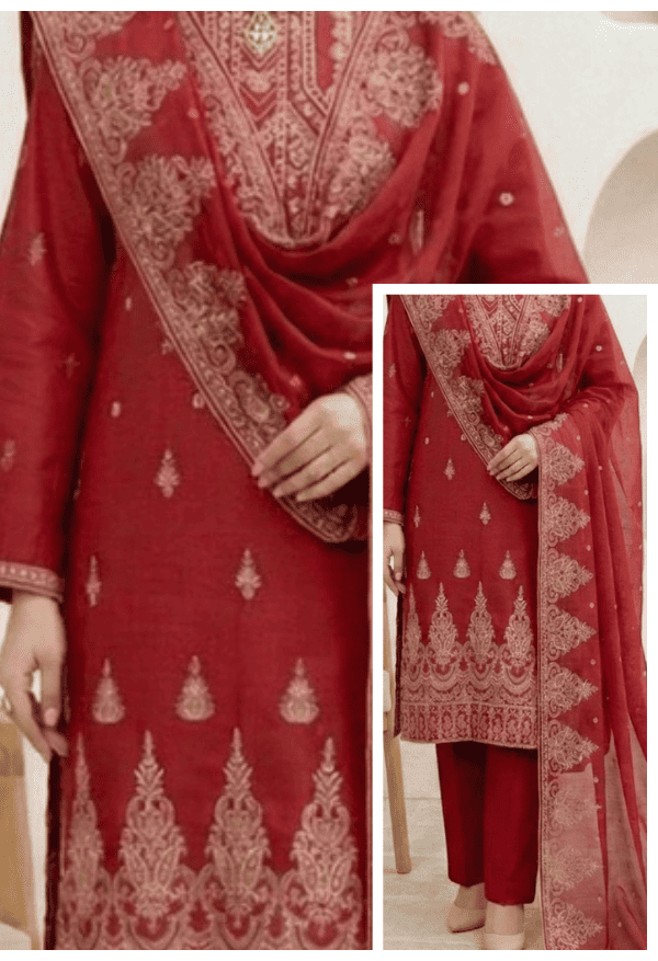 Anabiya 4- Fancy Embroided Doria Lawn - Design 04