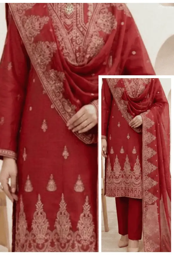 Anabiya 4- Fancy Embroided Doria Lawn - Design 04