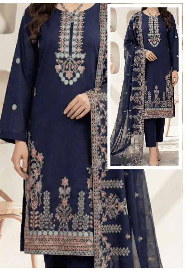 Anabiya 4- Fancy Embroided Doria Lawn - Design 06