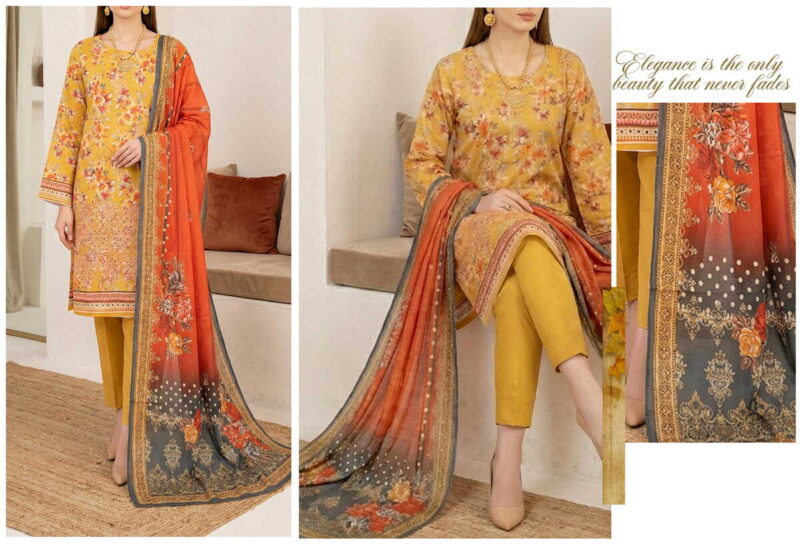 Gul e Daman 2 - Doria Lawn - Design 03