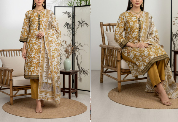 Mehak - Digital Chumki Doria Lawn - Design 08