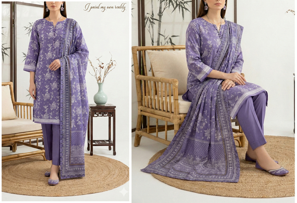 Mehak - Digital Chumki Doria Lawn - Design 04