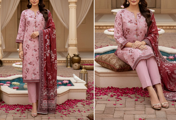 Rang Pasand - Digital Chumki Doria Lawn - Design 4