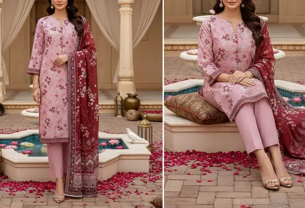 Rang Pasand - Digital Chumki Doria Lawn - Design 4