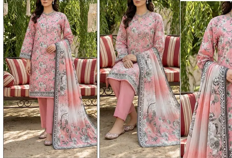 Rangoli 2- Digital Printed Doria Lawn - Design 03