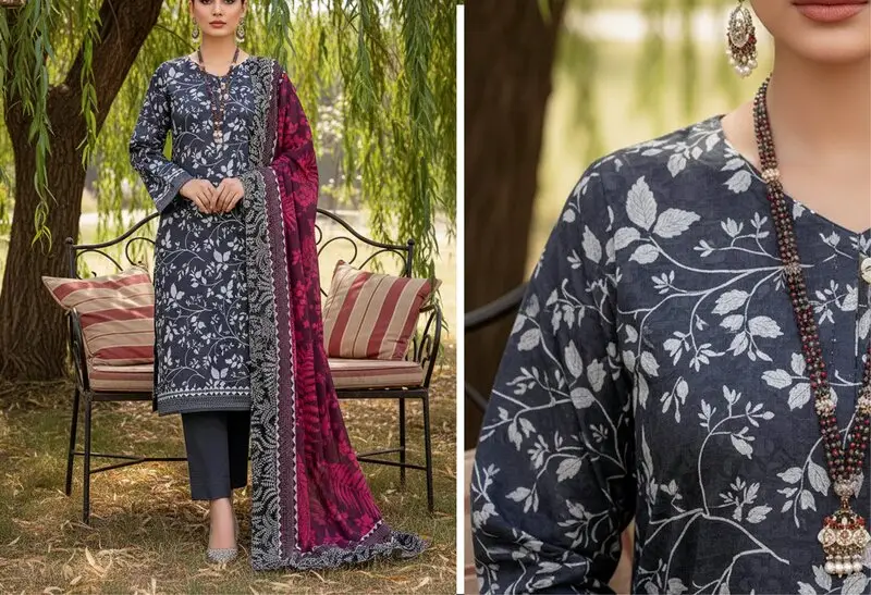 Rangoli 2- Digital Printed Doria Lawn - Design 05