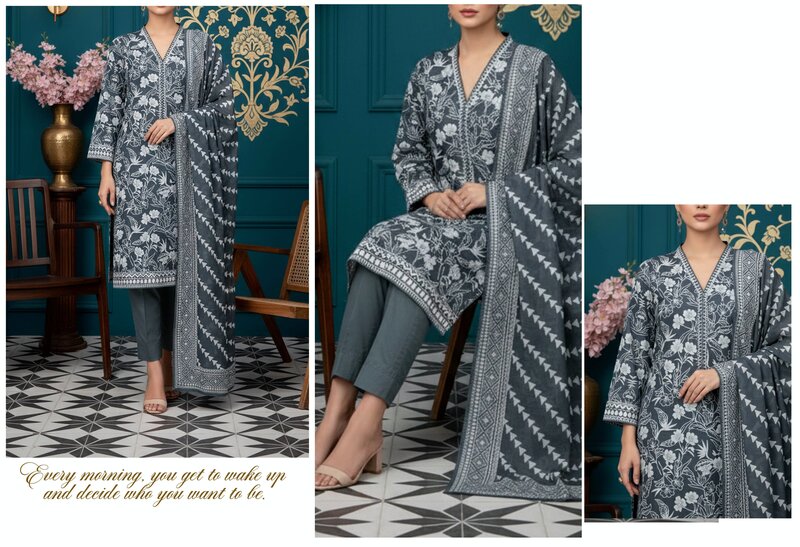 Rangoli 3- Digital Printed Doria Lawn - Design 04