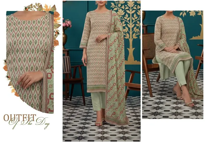 Rangoli 3- Digital Printed Doria Lawn - Design 05