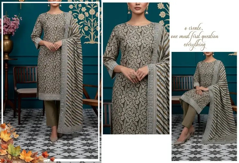 Rangoli 3- Digital Printed Doria Lawn - Design 10
