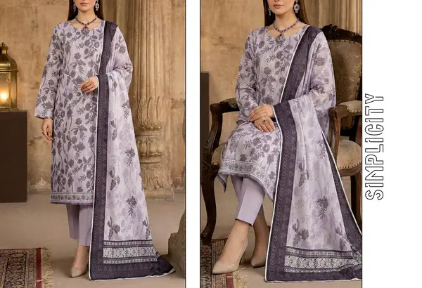 Rim Jhim- Digital Printed Doria Lawn - Design 06