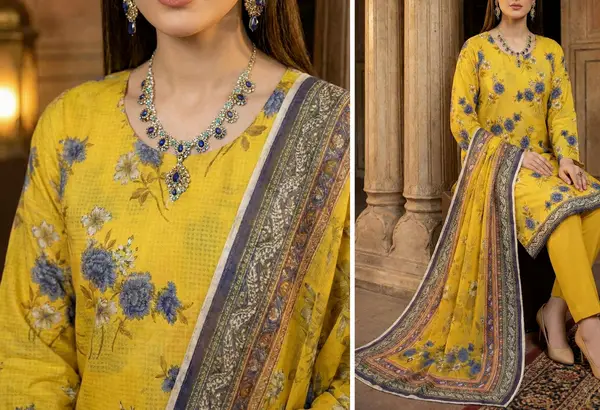 Rim Jhim- Digital Printed Doria Lawn - Design 07