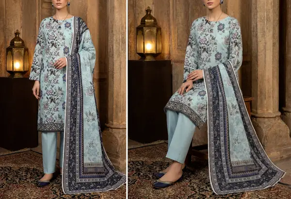 Rim Jhim- Digital Printed Doria Lawn - Design 03