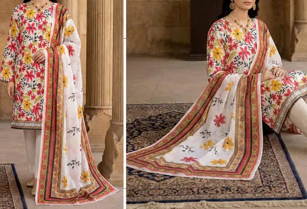 Rim Jhim- Digital Printed Doria Lawn - Design 04