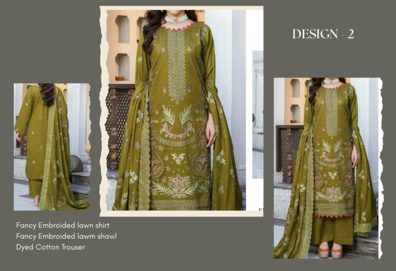 Anabiya 2- Fancy Embroided Doria Lawn - Design 02