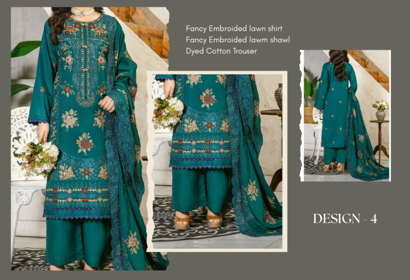 Anabiya 2- Fancy Embroided Doria Lawn - Design 04