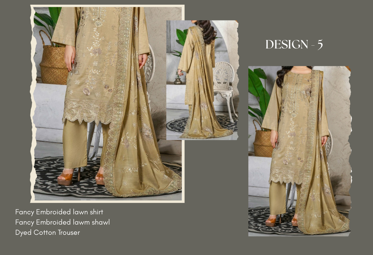 Anabiya 2- Fancy Embroided Doria Lawn - Design 05